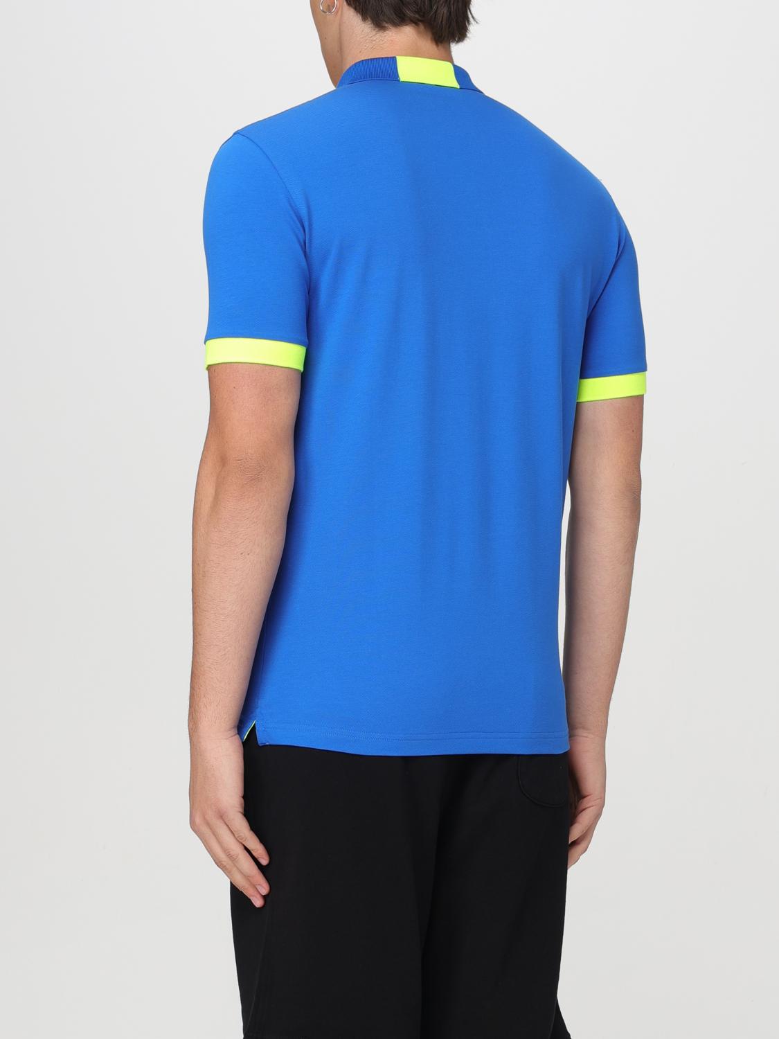 SUN68 POLO: Polo Sun 68 in piquet di cotone con logo , Azzurro - Img 2