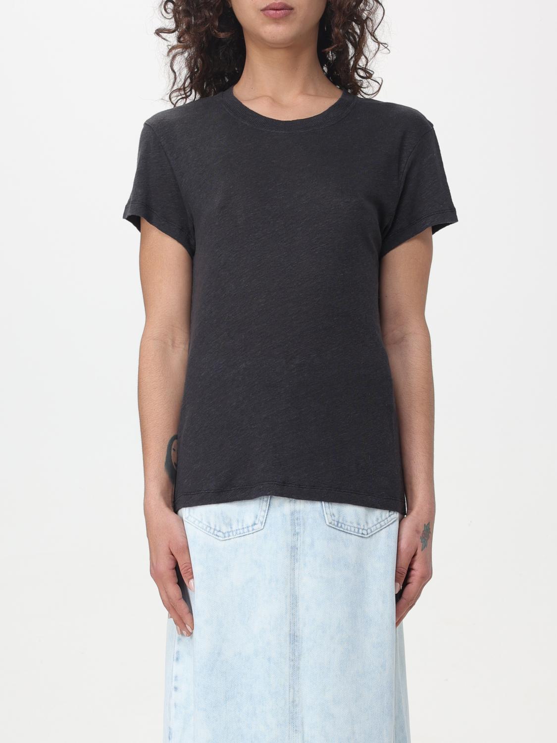 IRO T-SHIRT: Iro Leinen-T-Shirt, Schwarz - Img 1