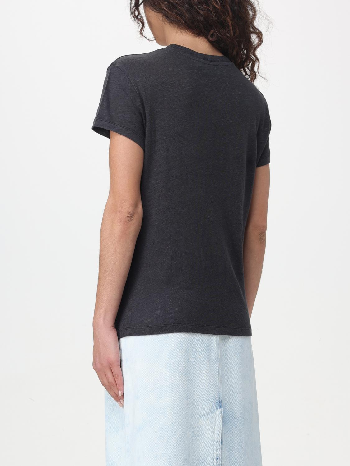 IRO T-SHIRT: Iro Leinen-T-Shirt, Schwarz - Img 2