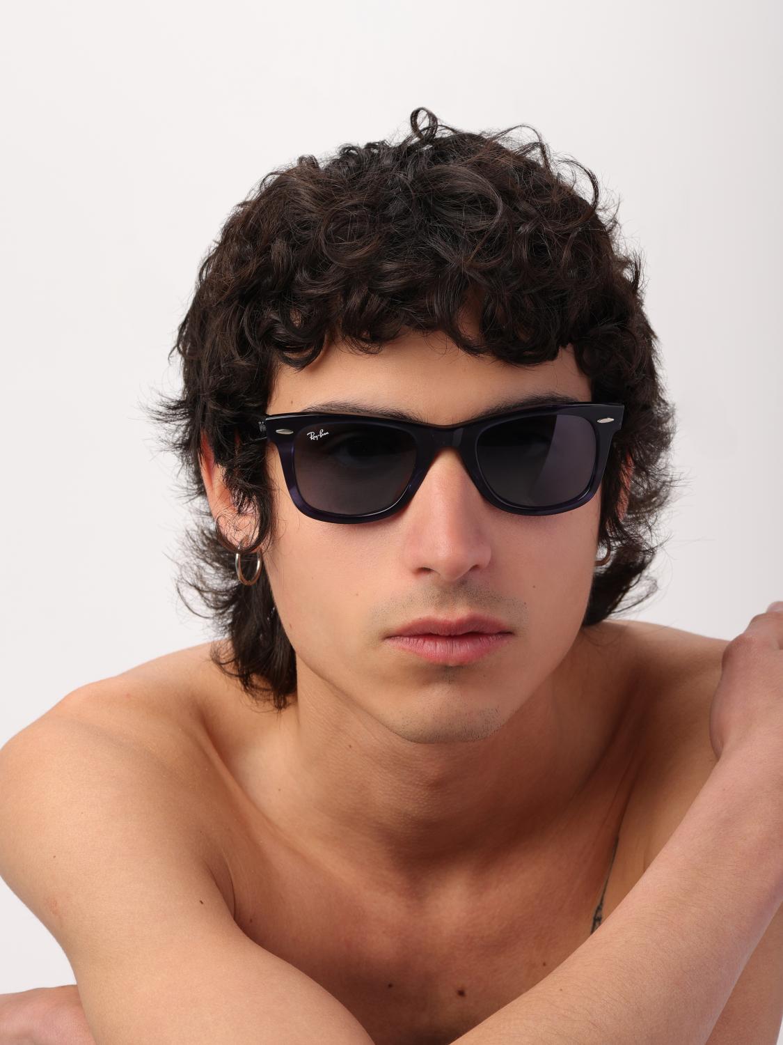 RAY-BAN OCCHIALI DA SOLE: Occhiali da sole Original Wayfarer Classic Ray-Ban in acetato , Blue - Img 2