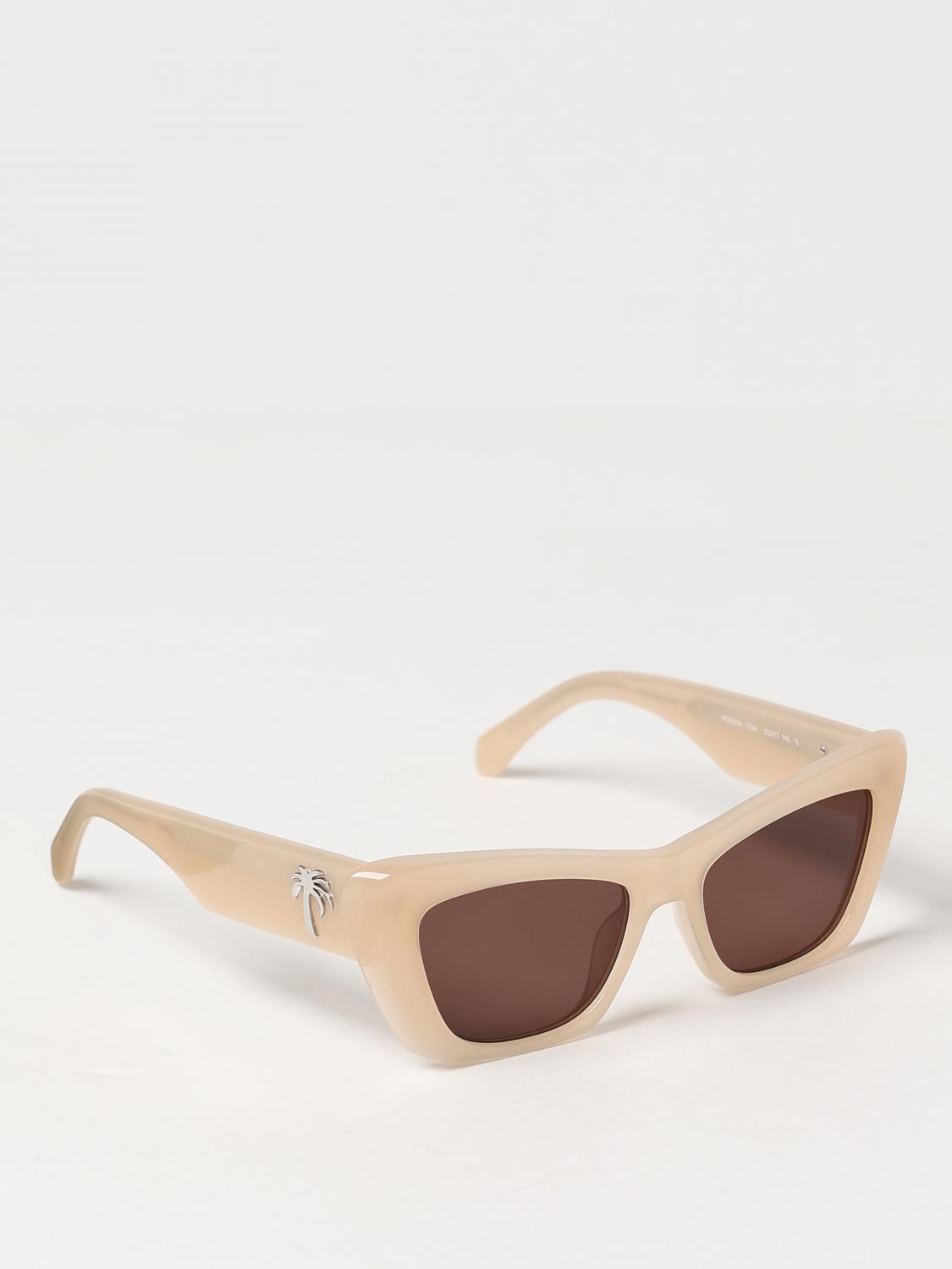 サングラス PALM ANGELS Woman Sunglasses Sand PERI058 FAIRFIELD 1764 Palm Angels Outlet: Sunglasses woman - Sand | Palm Angels