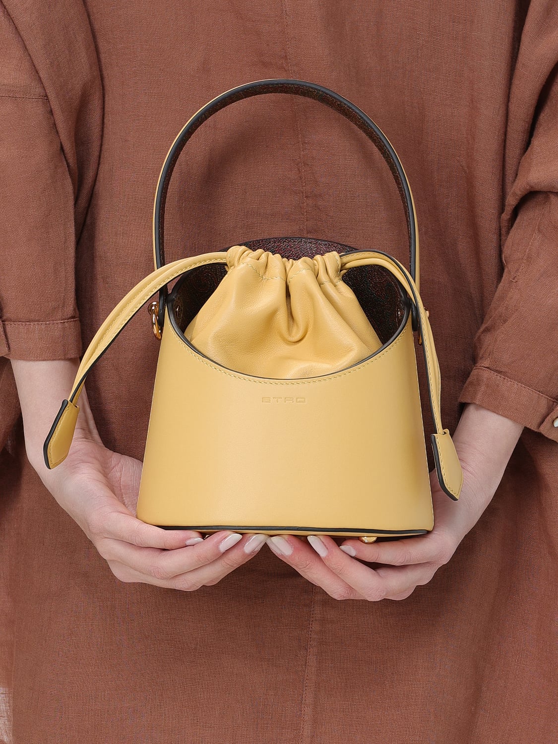 ETRO MINITASCHE: Schultertasche damen Etro, Ocker - Img 2