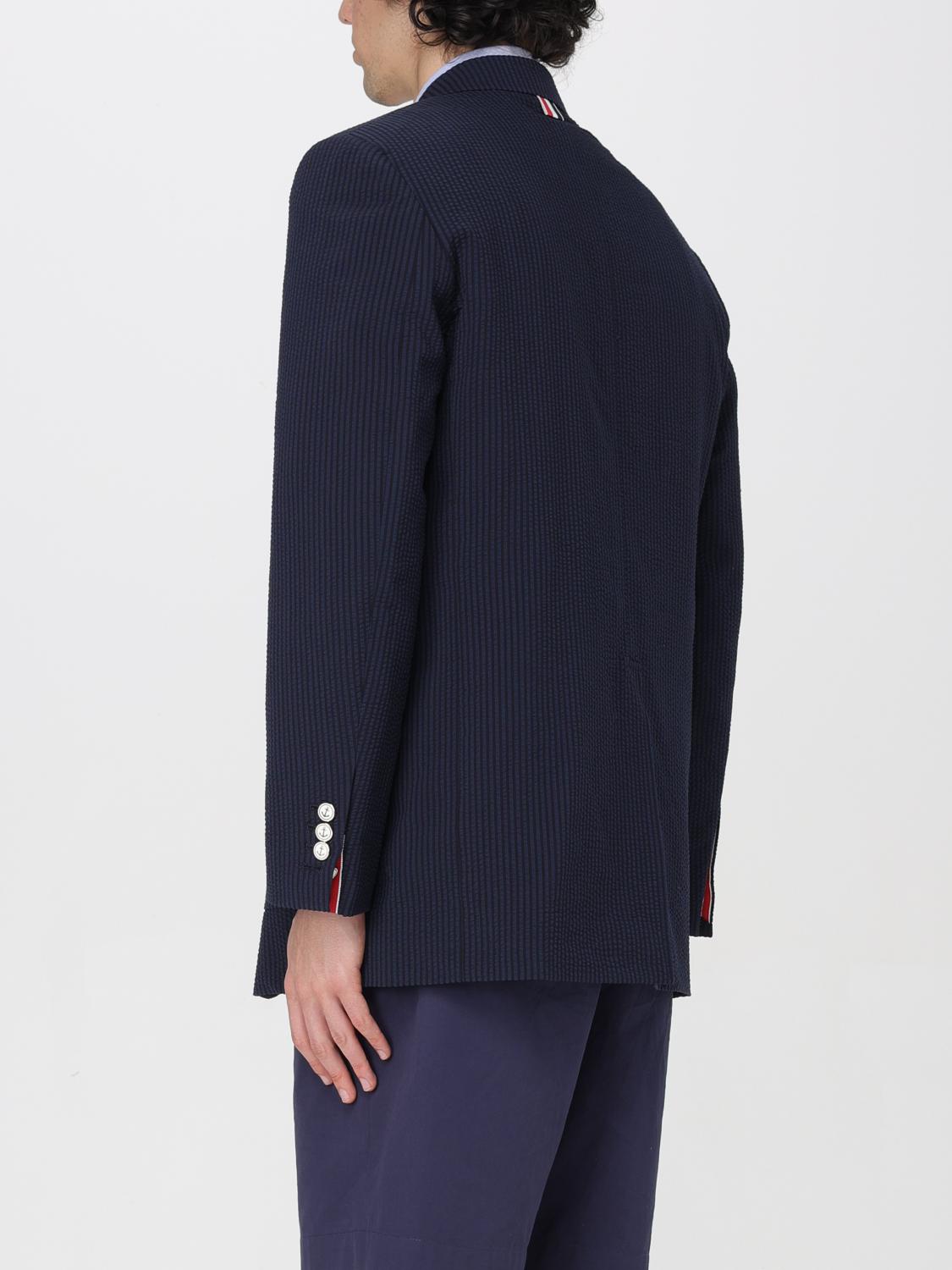 THOM BROWNE JACKET: Thom Browne men's blazer, Blue - Img 3