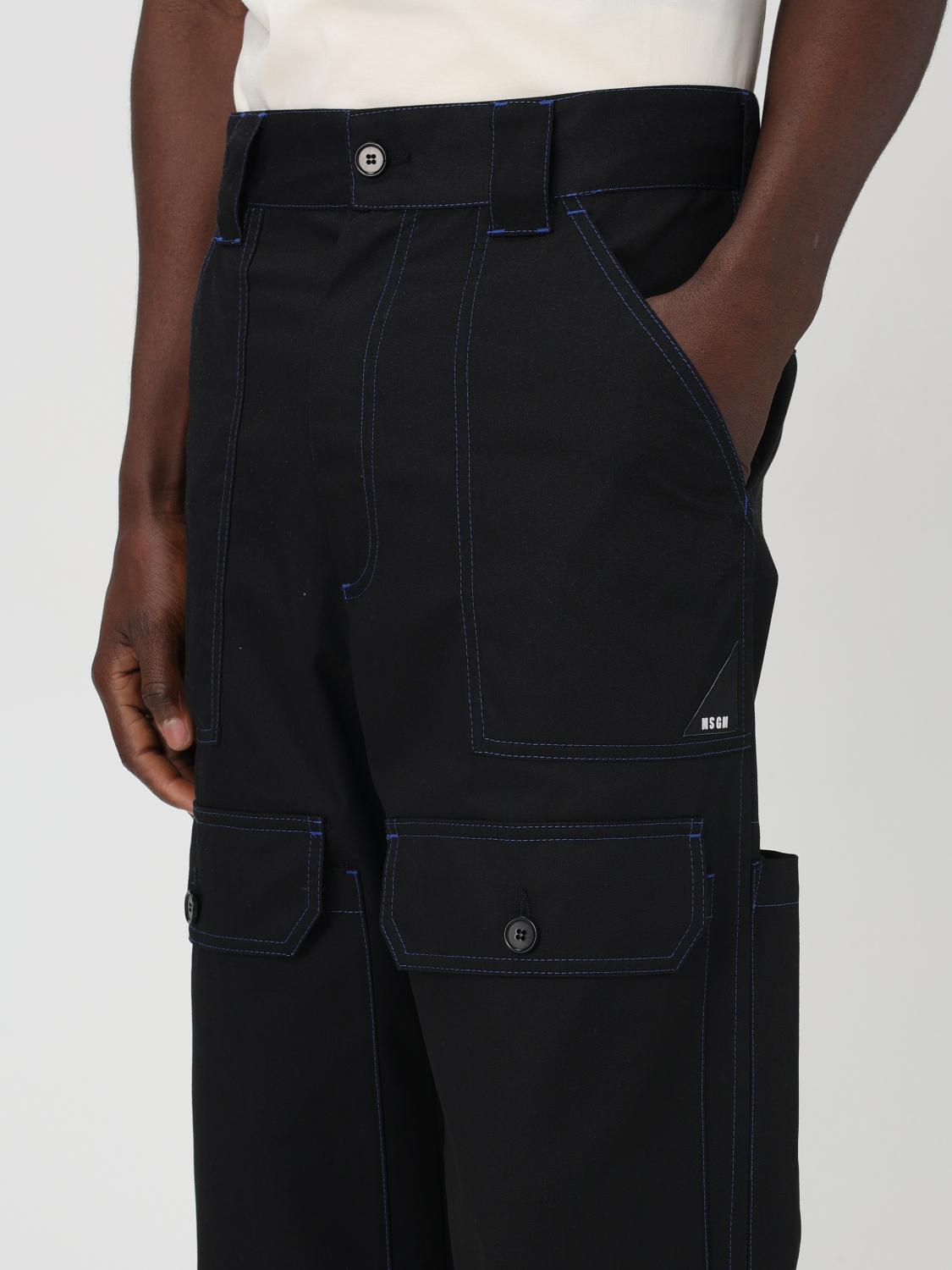 MSGM 裤子: 裤子 男士 MSGM, 黑色 - Img 4