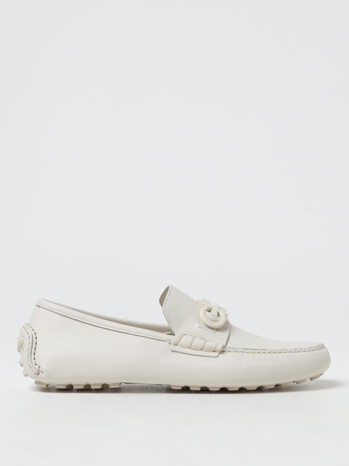 FERRAGAMO LOAFERS: Loafers men Ferragamo, White - Img 1