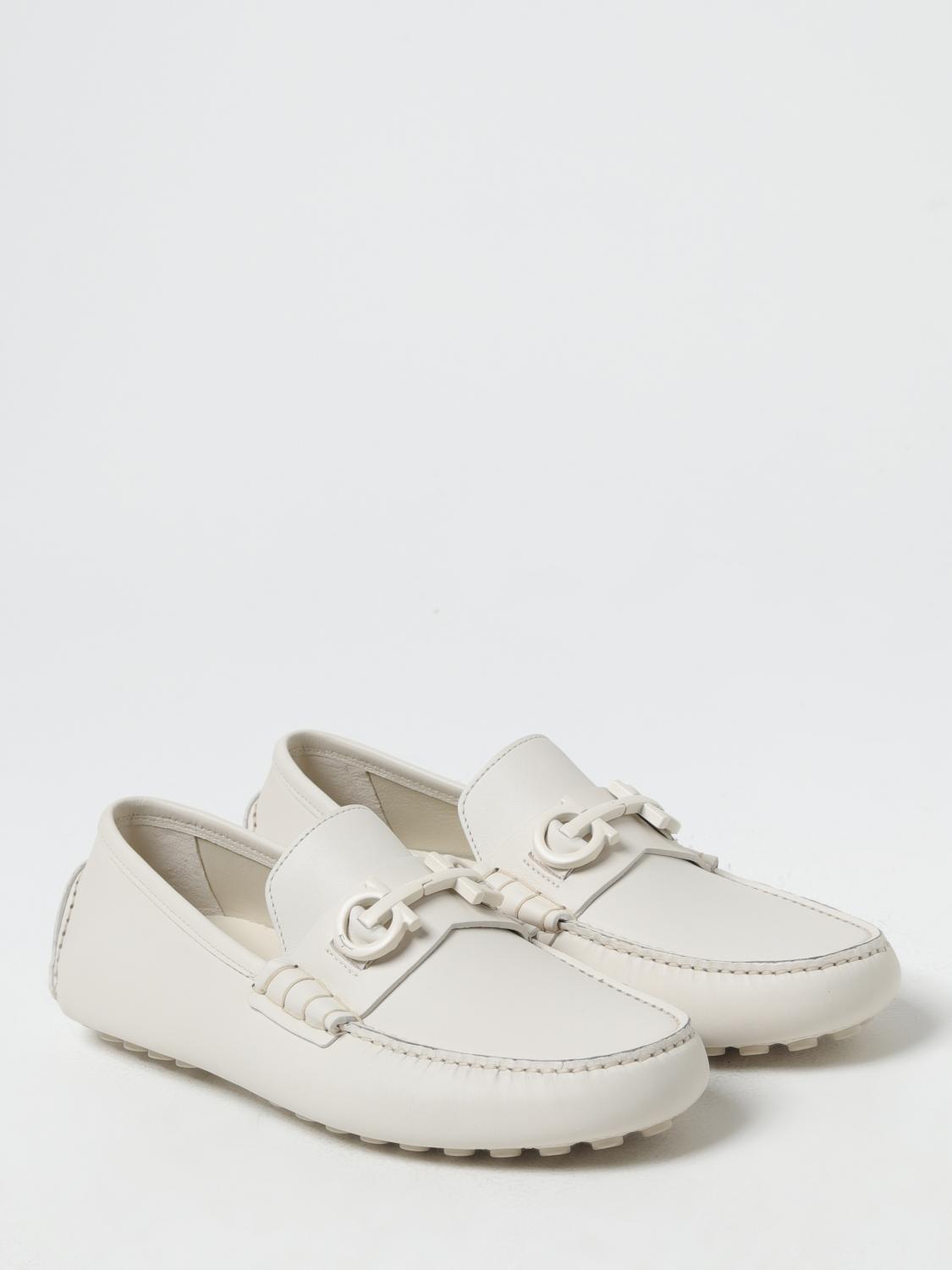 FERRAGAMO LOAFERS: Loafers men Ferragamo, White - Img 2