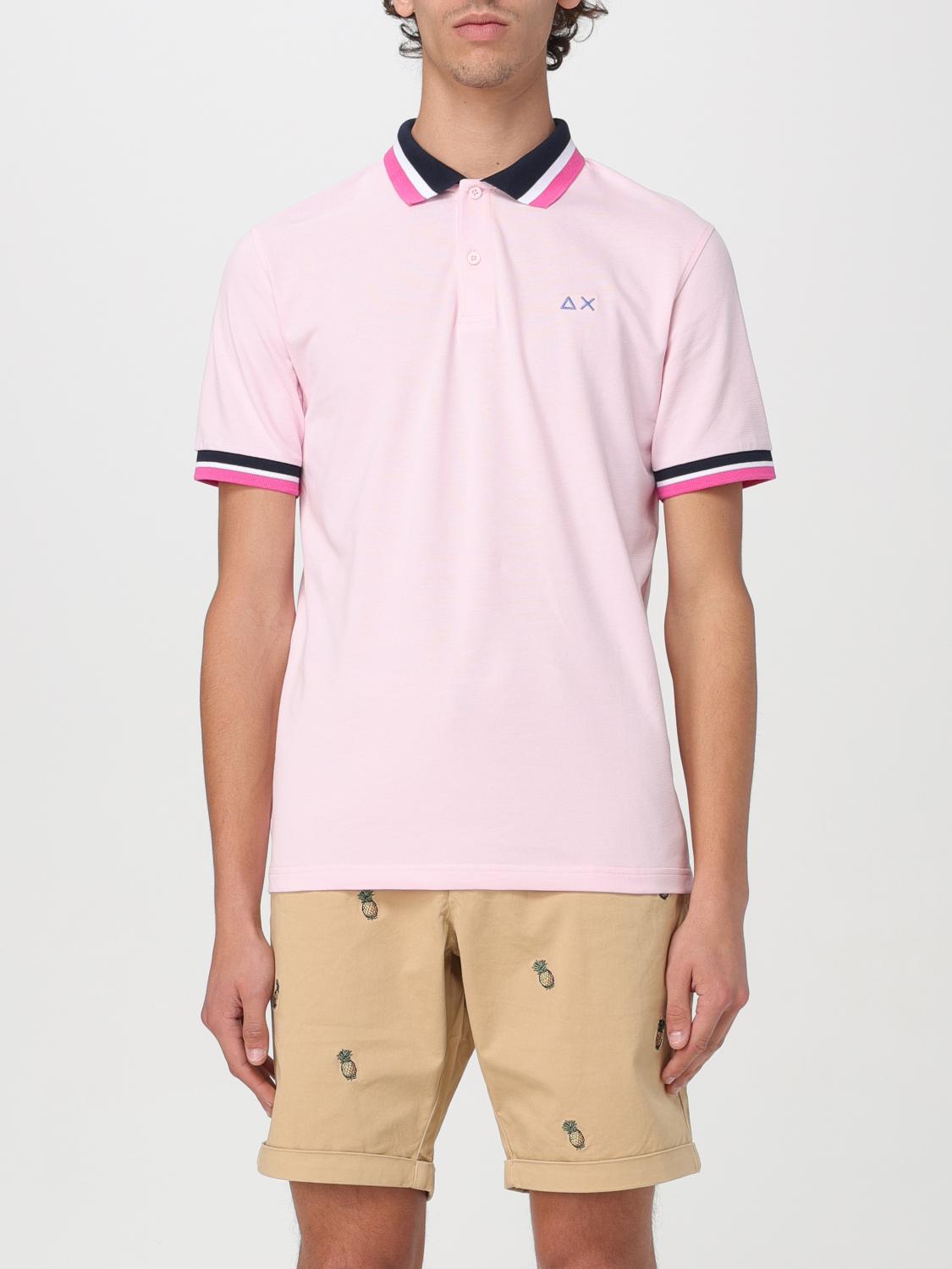SUN68 POLO: Polo Sun 68 in cotone con logo , Ciclamino - Img 1