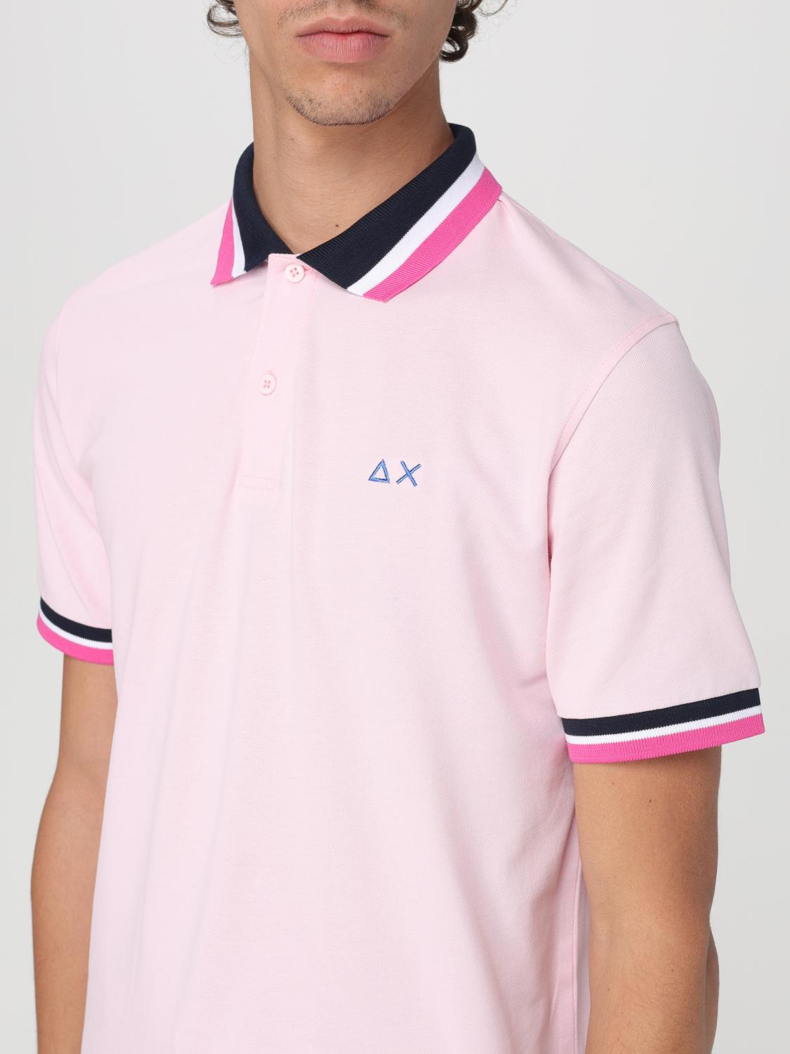 SUN68 POLO: Polo Sun 68 in cotone con logo , Ciclamino - Img 3