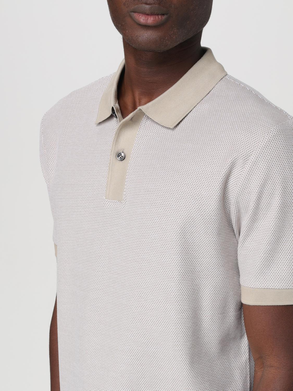BOSS POLO: Polo Boss in cotone , Beige - Img 3