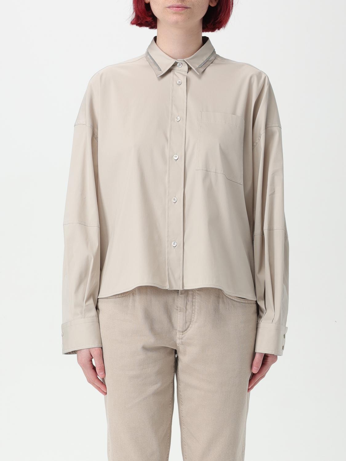 Brunello Cucinelli Shirt woman - Beige | M0091MR426 | GIGLIO.COM
