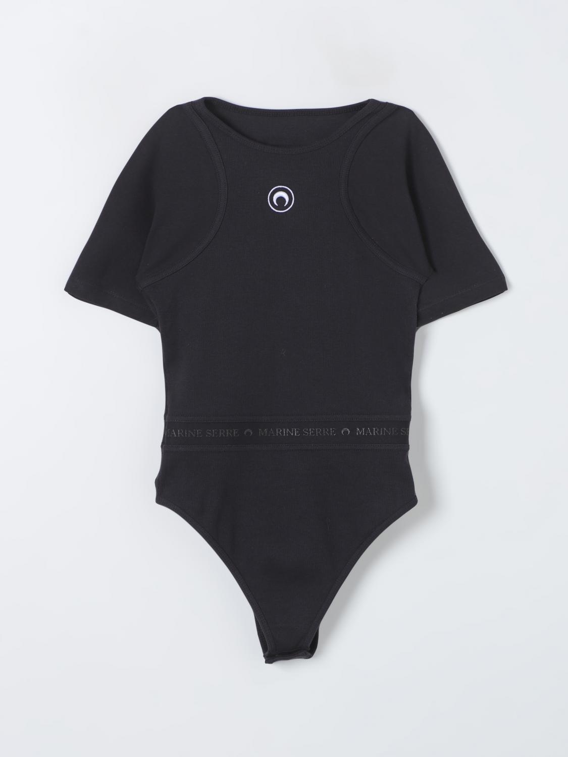 MARINE SERRE BODY: Body mujer Marine Serre, Negro - Img 2