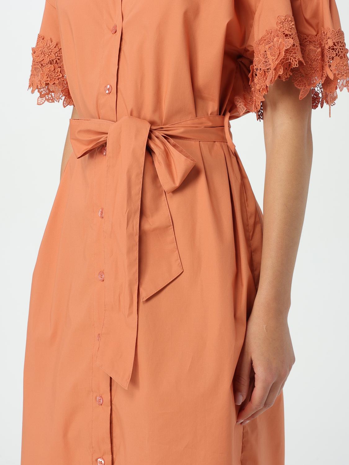 TWINSET VESTIDO: Vestido mujer Twinset, Naranja - Img 3