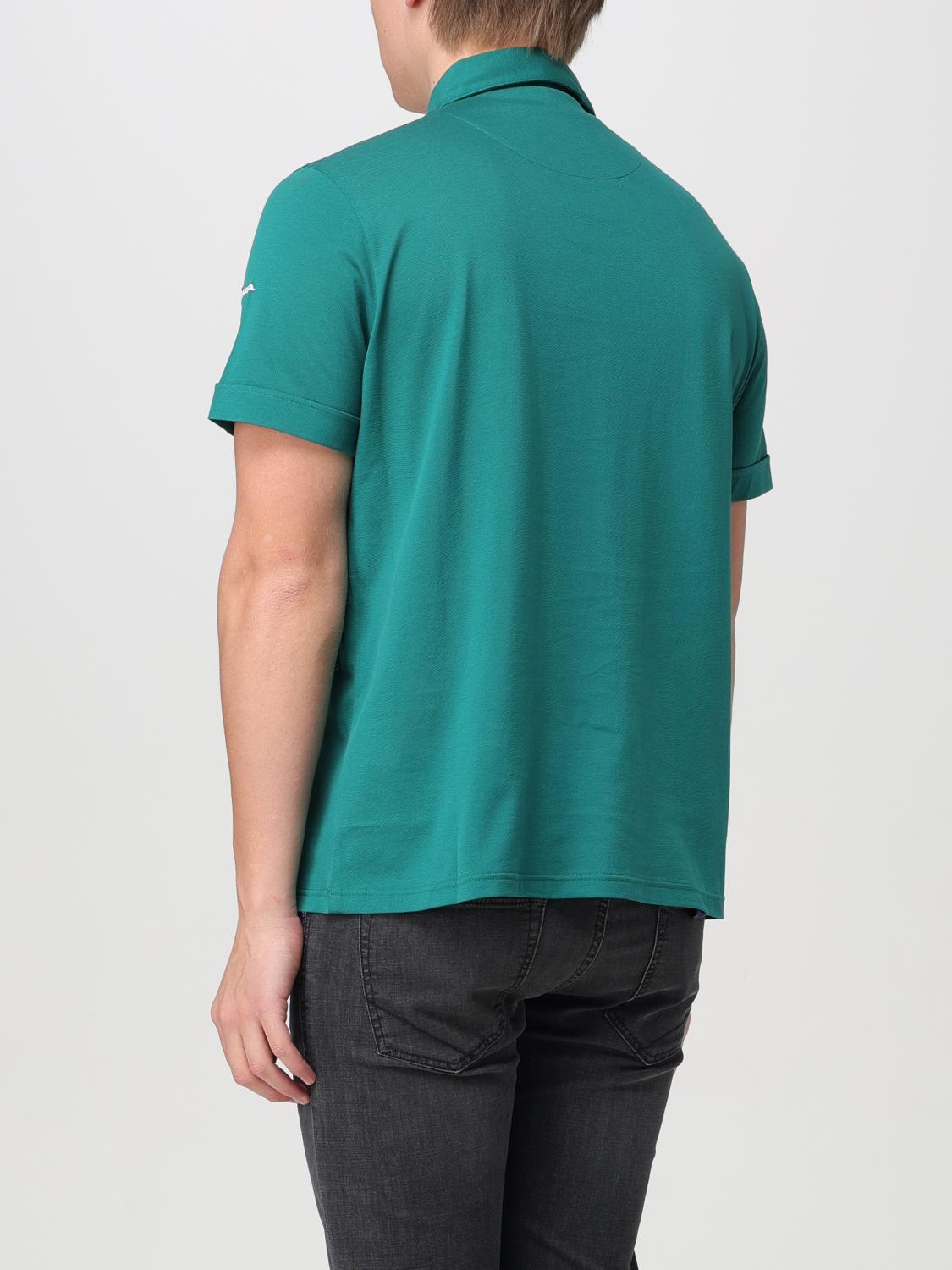 KITON POLO: Polo Kiton in piquet di cotone con logo ricamato , Verde - Img 2