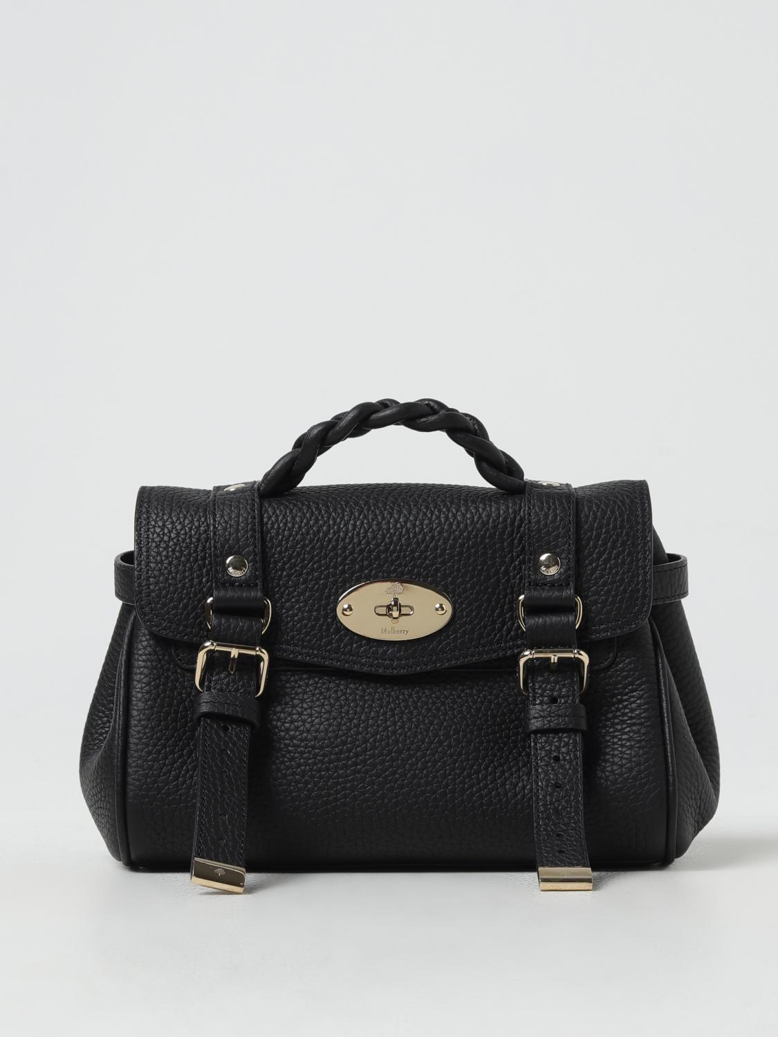 MULBERRY BORSA MINI: Borsa Alexa Mulberry in pelle a grana , Nero - Img 1