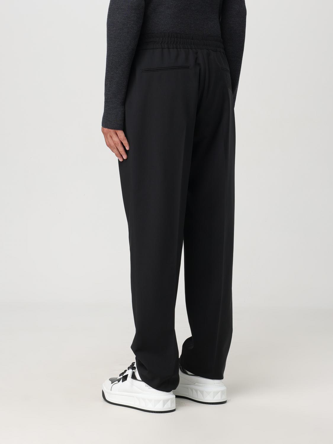 VALENTINO PANTALONI: Pantalone con coulisse Valentino in misto lana , Nero - Img 3