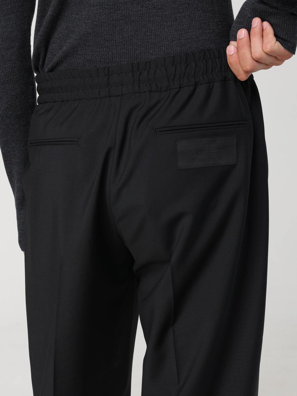 VALENTINO PANTALONI: Pantalone con coulisse Valentino in misto lana , Nero - Img 5