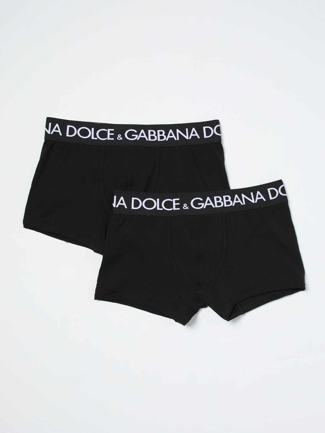 DOLCE & GABBANA INTIMO: Set 2 parigamba Dolce & Gabbana in cotone stretch , Nero - Img 1