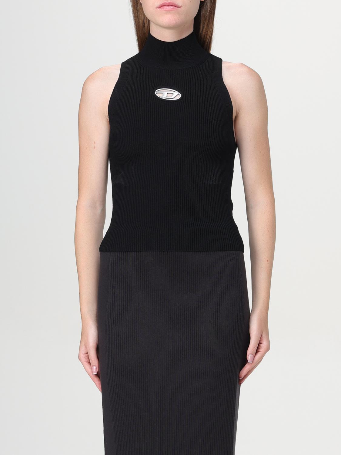 DIESEL TOP: Jersey mujer Diesel, Negro - Img 1