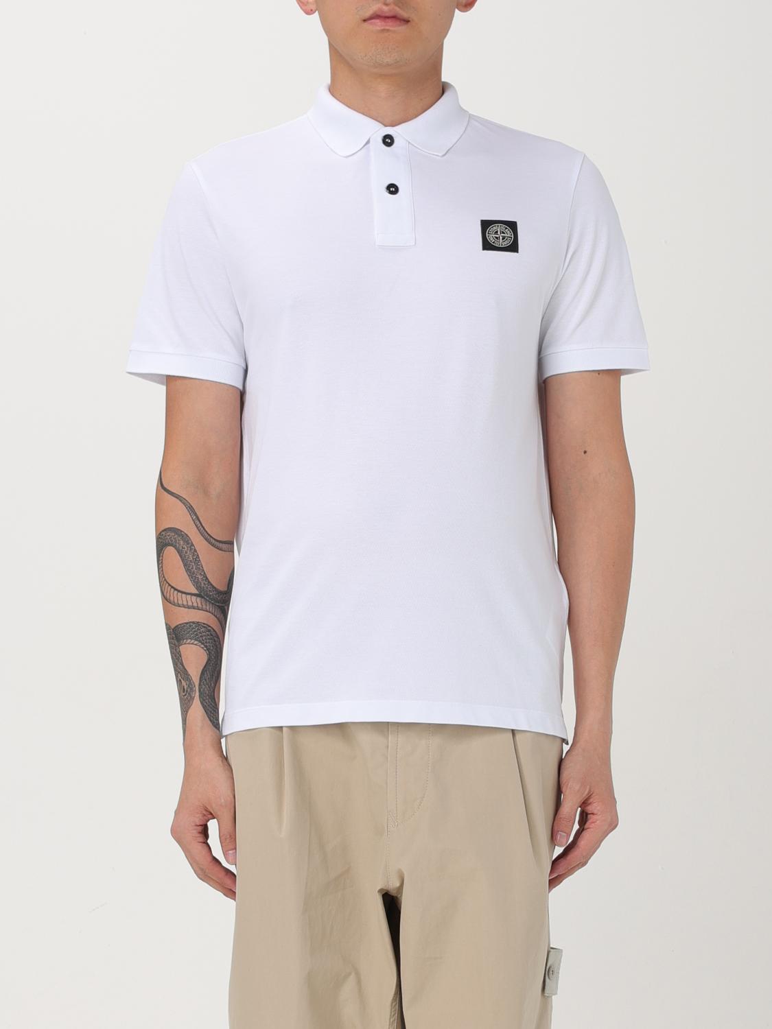 STONE ISLAND POLO: Polo homme Stone Island, Blanc - Img 1