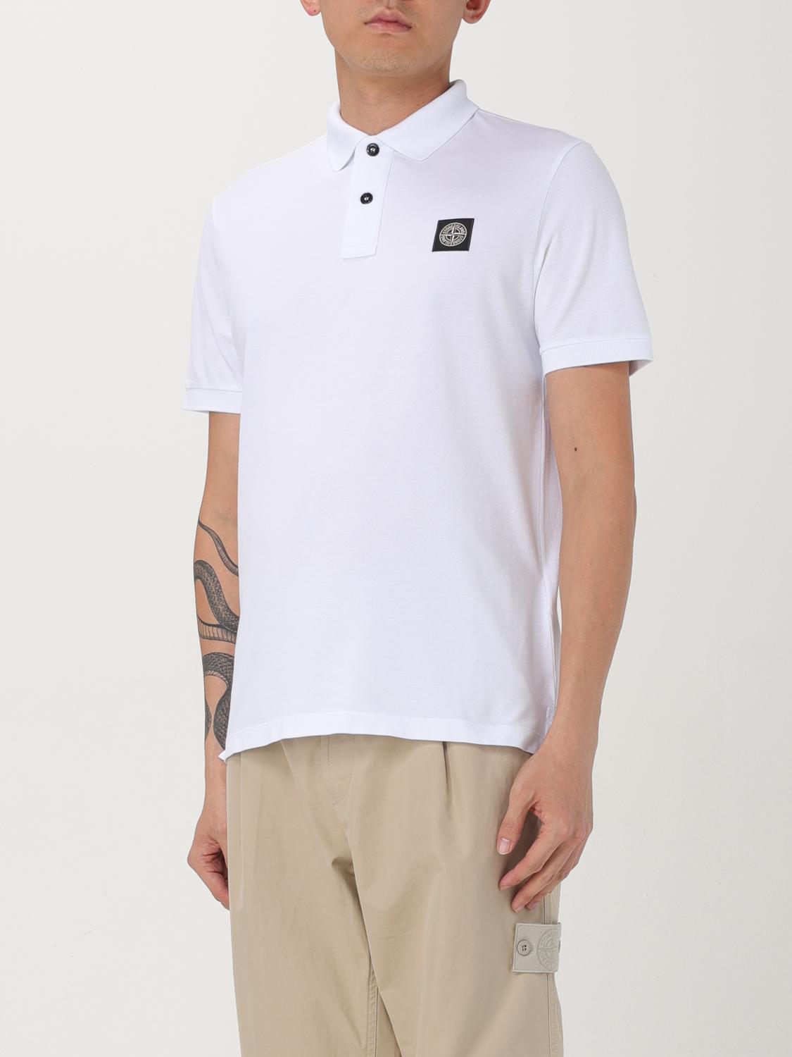 STONE ISLAND POLO: Polo homme Stone Island, Blanc - Img 3