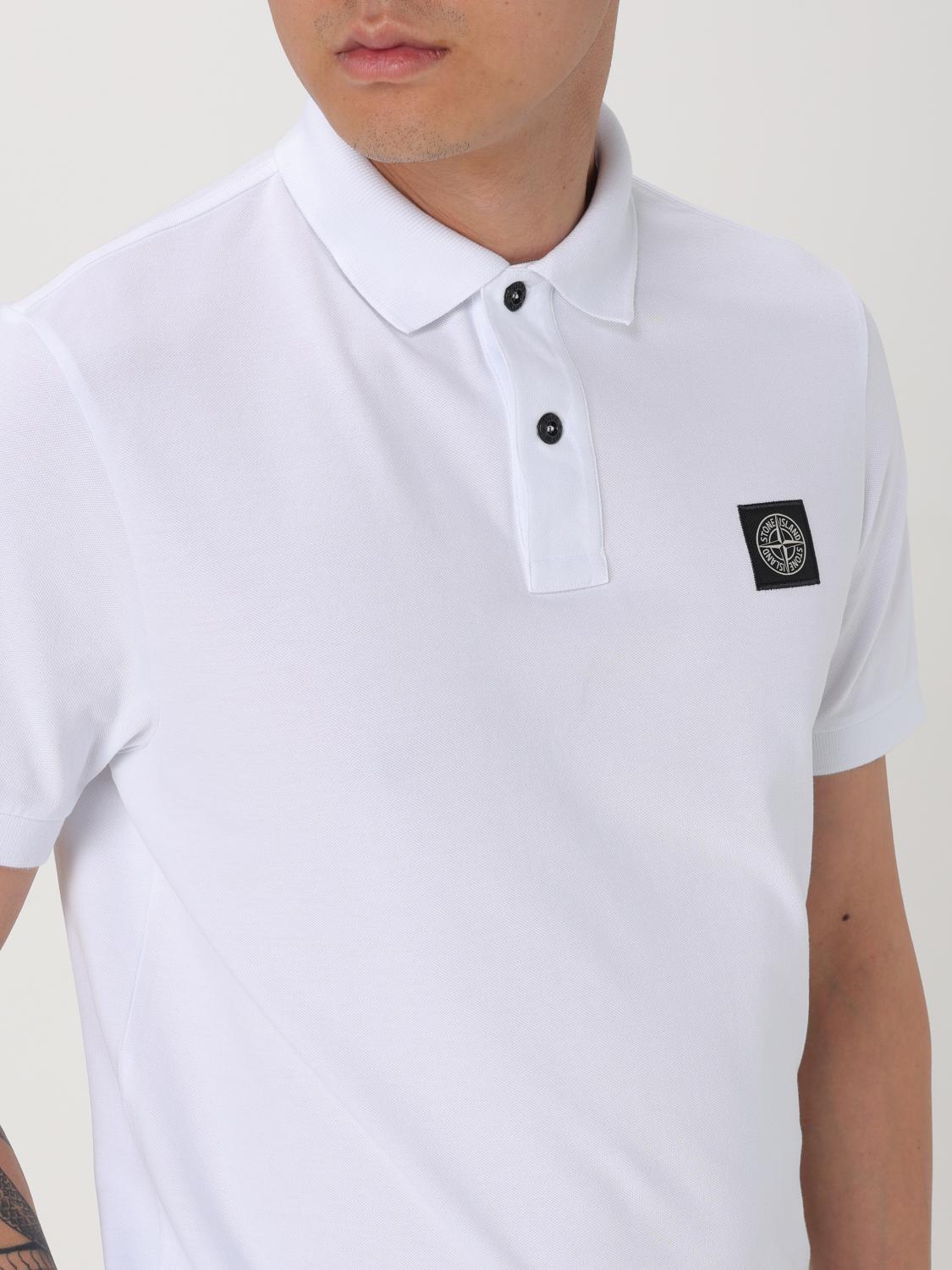 STONE ISLAND POLO: Polo homme Stone Island, Blanc - Img 4