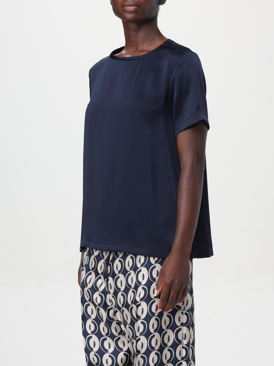 'S MAX MARA T-SHIRTS: T-shirt basic Rebecca 's Max Mara, Blue - Img 4