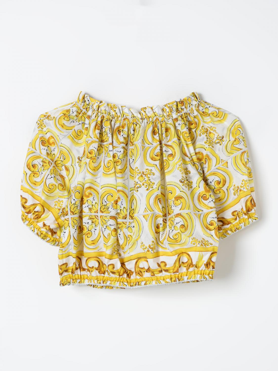DOLCE & GABBANA TOP: Top kinder Dolce & Gabbana, Gelb - Img 2