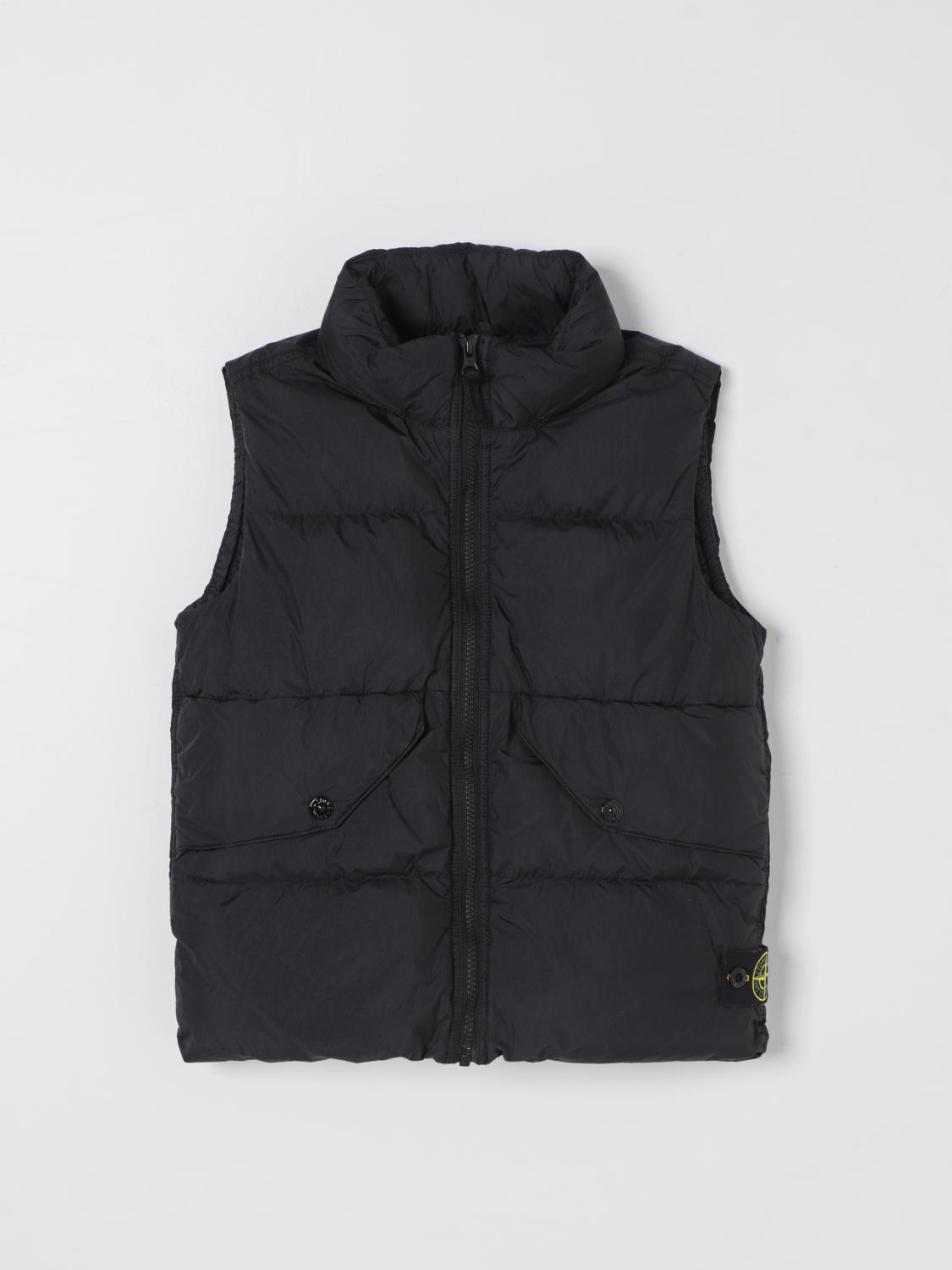 STONE ISLAND JUNIOR WAISTCOAT: Waistcoat kids Stone Island Junior, Black - Img 1