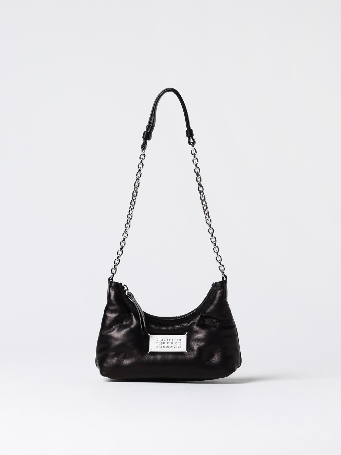MAISON MARGIELA BORSA A TRACOLLA: Borsa Glam Slam Maison Margiela in nappa capitonnè , Nero - Img 1