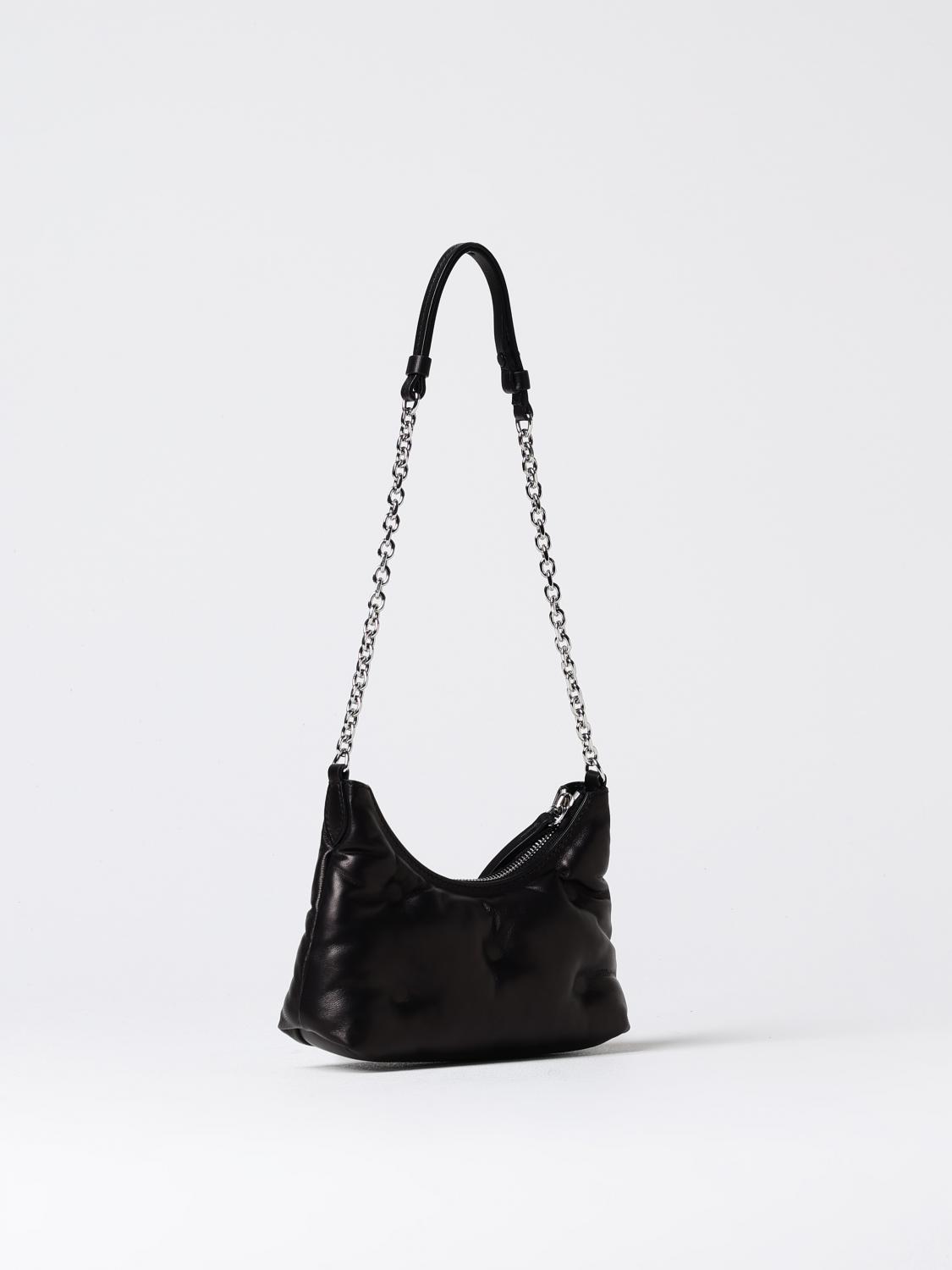 MAISON MARGIELA BORSA A TRACOLLA: Borsa Glam Slam Maison Margiela in nappa capitonnè , Nero - Img 3