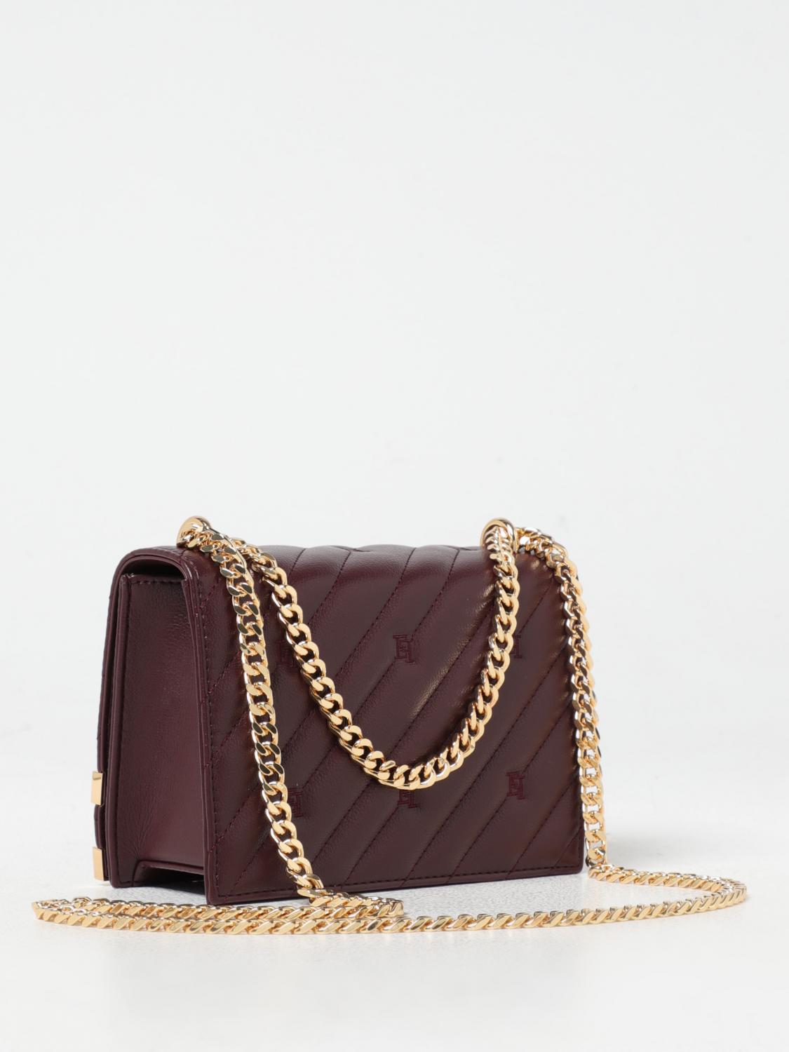 ELISABETTA FRANCHI BORSA A SPALLA: Borsa Elisabetta Franchi in pelle sintetica trapuntata, Bordeaux - Img 2