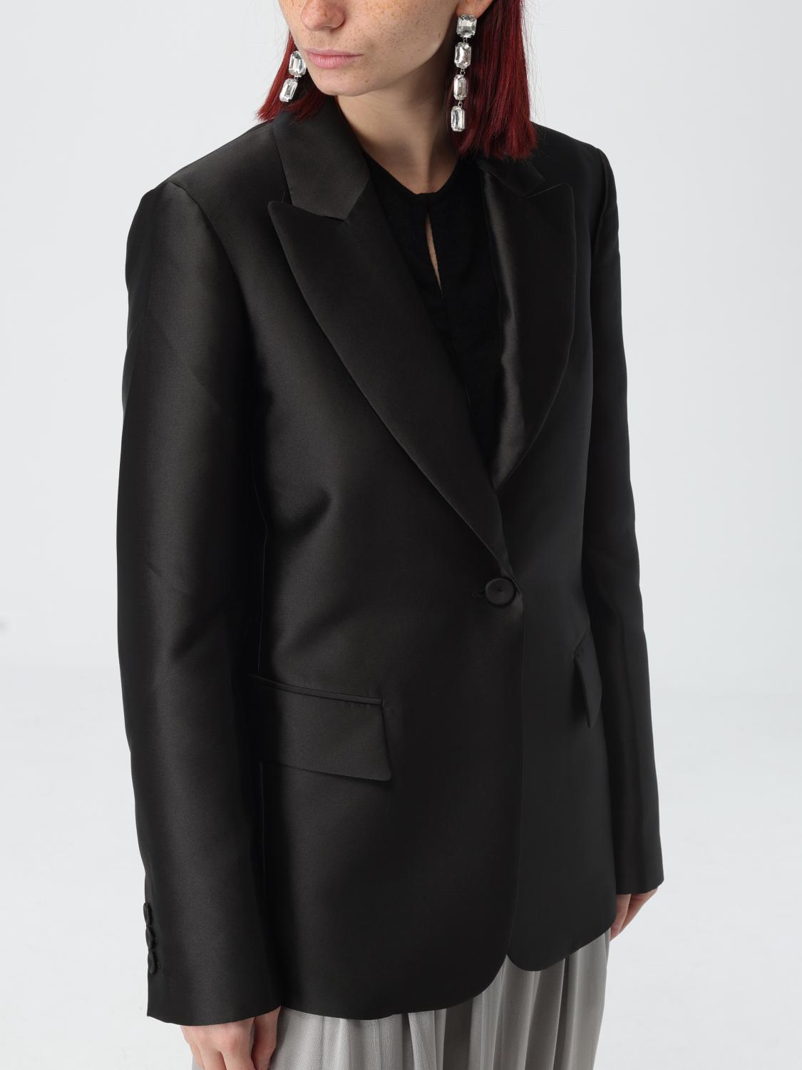 ALBERTA FERRETTI GIACCA: Blazer Alberta Ferretti in raso di misto seta , Nero - Img 5