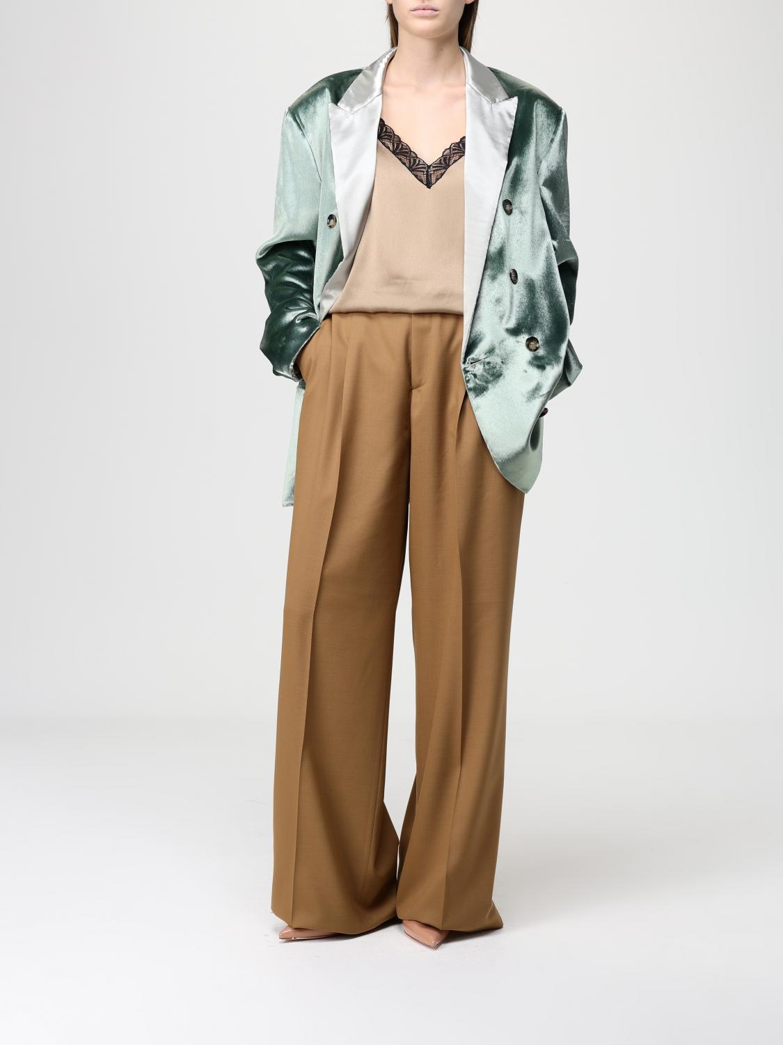 ALBERTA FERRETTI TOP: Alberta Ferretti Satin Top, Beige - Img 2
