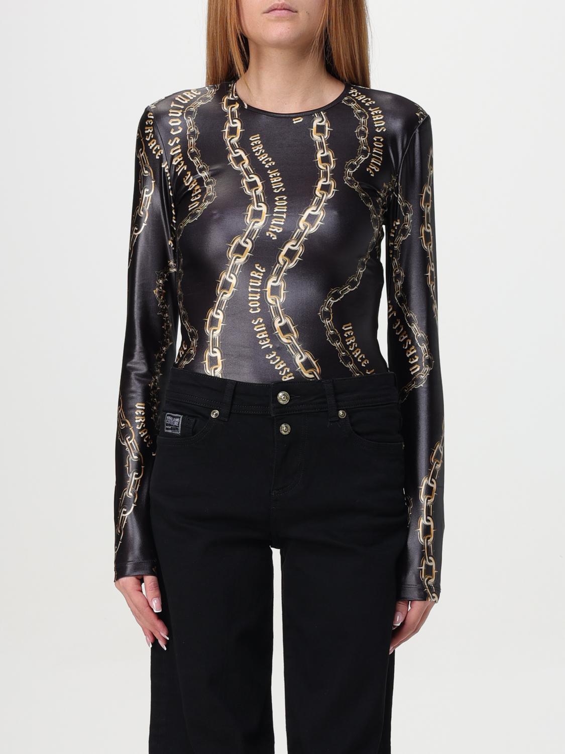 VERSACE JEANS COUTURE TOP: Body damen Versace Jeans Couture, Schwarz - Img 1