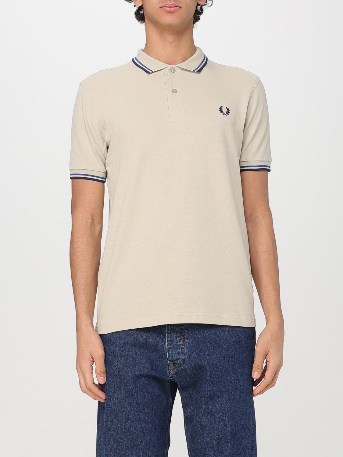 FRED PERRY POLO SHIRT: T-shirt men Fred Perry, Ivory - Img 1