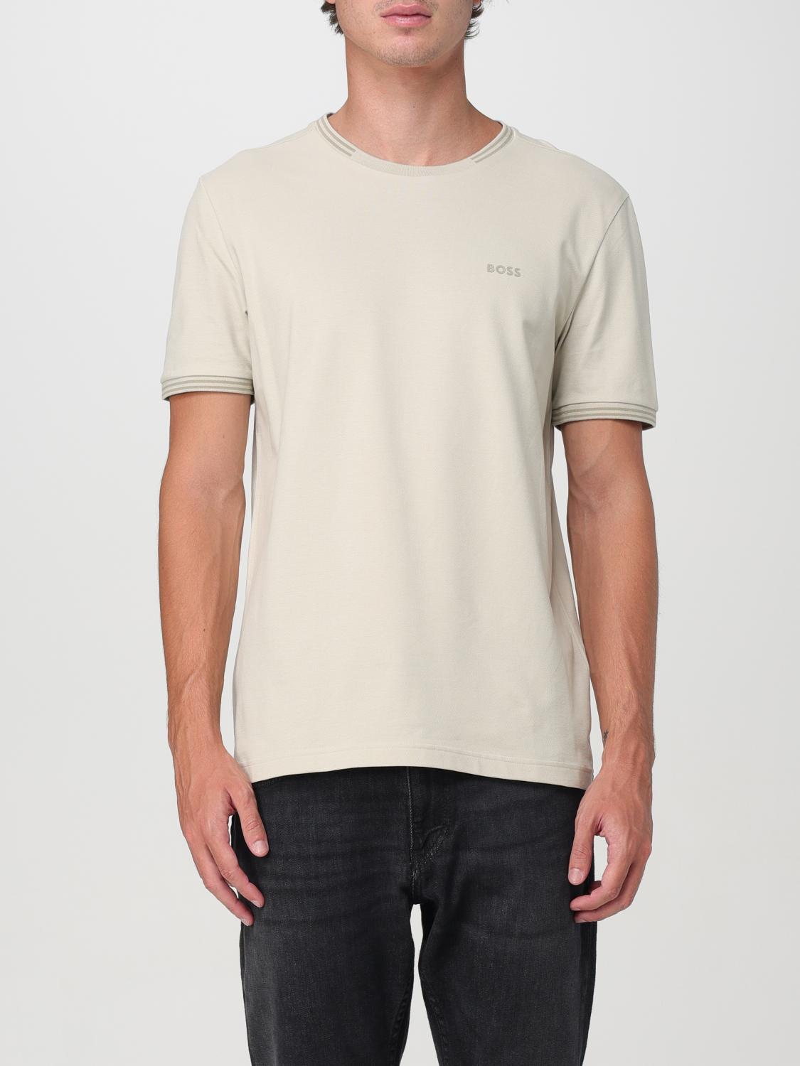 BOSS CAMISETA: Camiseta Boss de algodón con logo, Beige - Img 1