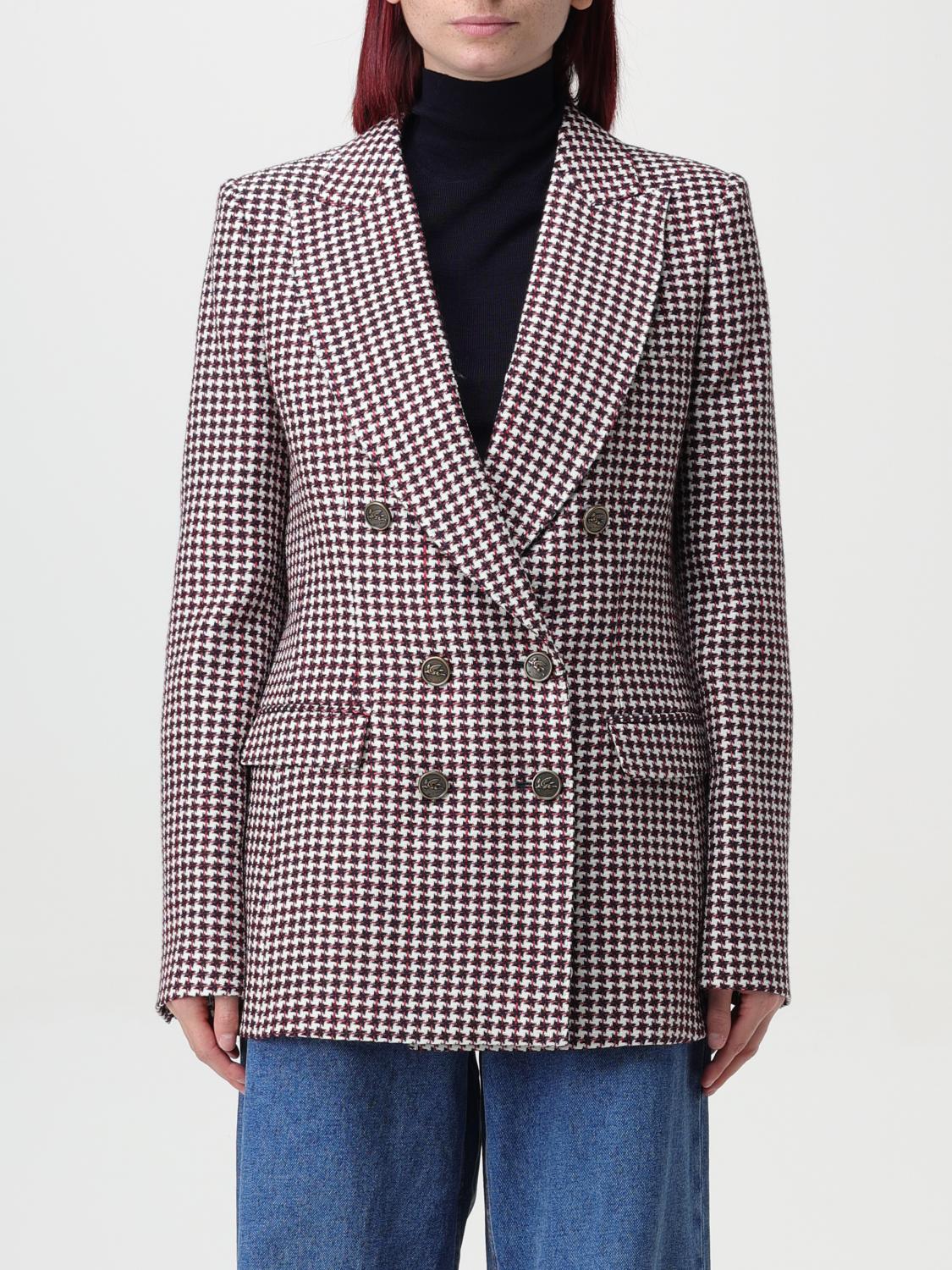 ETRO GIACCA: Blazer a doppiopetto Etro in misto lana , Fantasia - Img 1