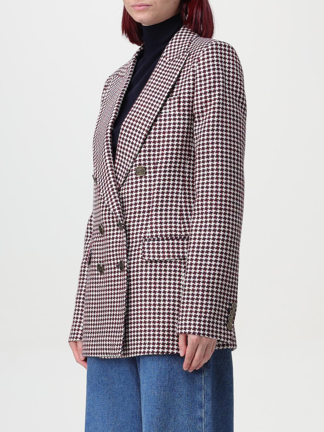 ETRO GIACCA: Blazer a doppiopetto Etro in misto lana , Fantasia - Img 4