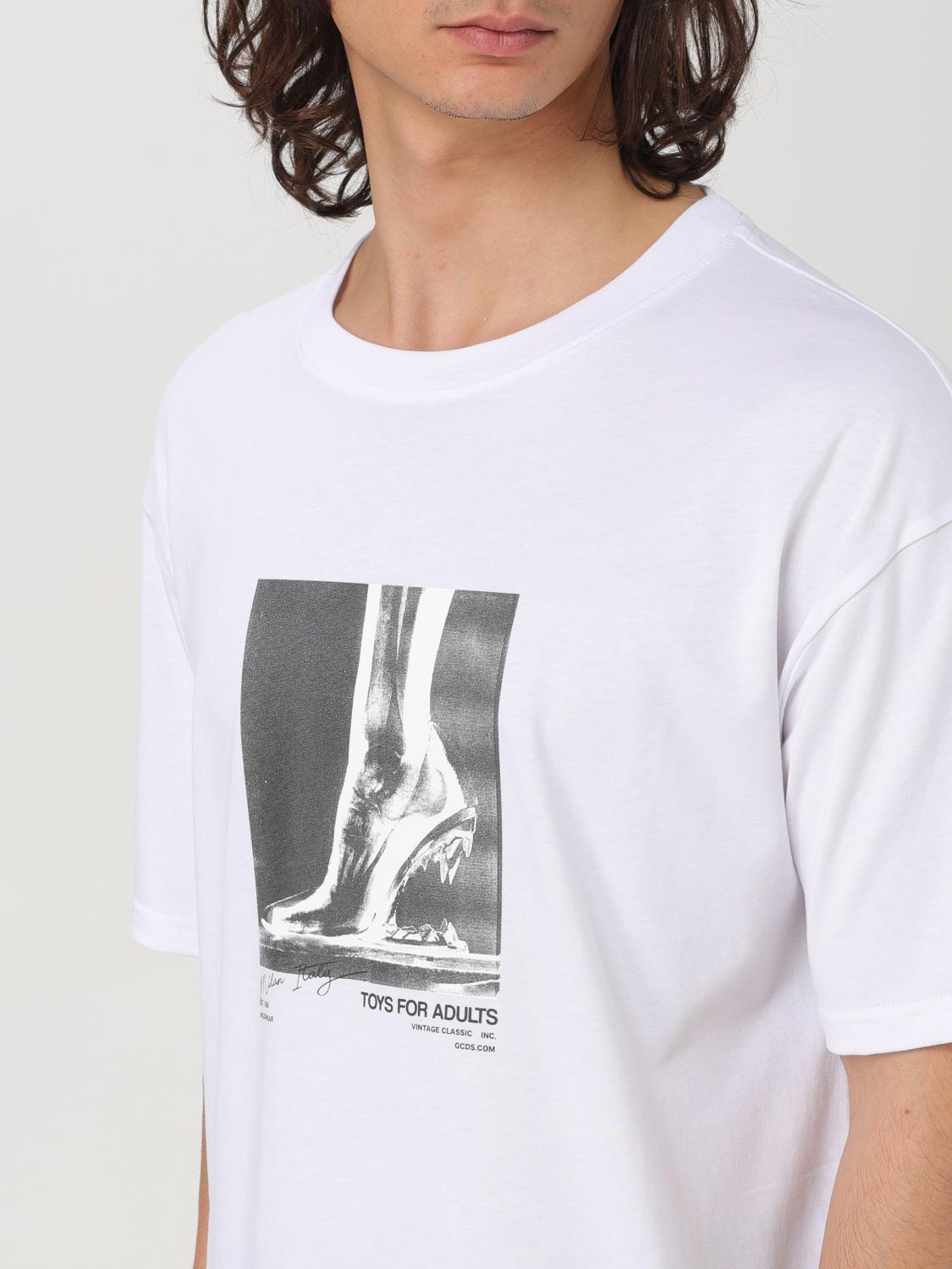 GCDS T-SHIRT: T-shirt men GCDS, White - Img 4