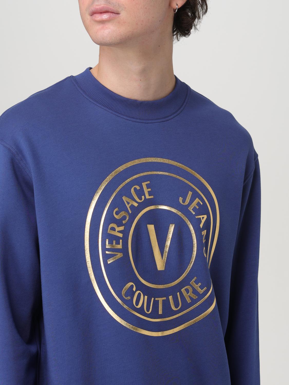 VERSACE JEANS COUTURE SUDADERA: Sudadera hombre Versace Jeans Couture, Azul Oscuro - Img 4