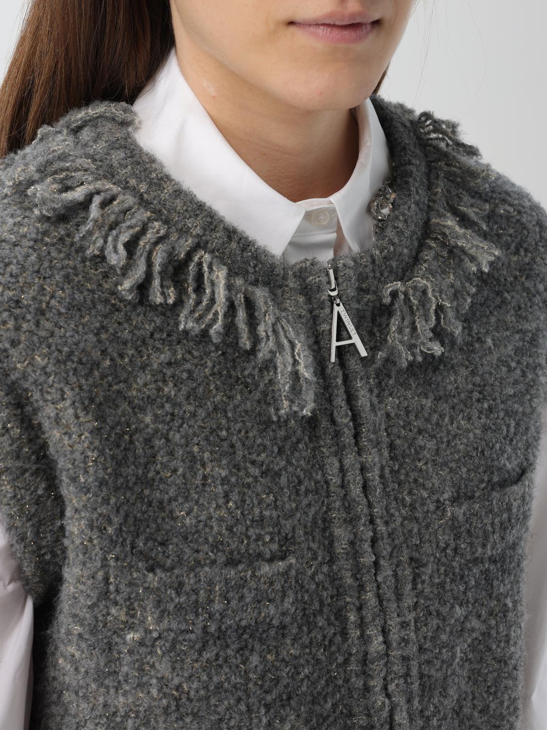 ACTITUDE TWINSET WAISTCOAT: Waistcoat woman Twinset - Actitude, Grey - Img 4