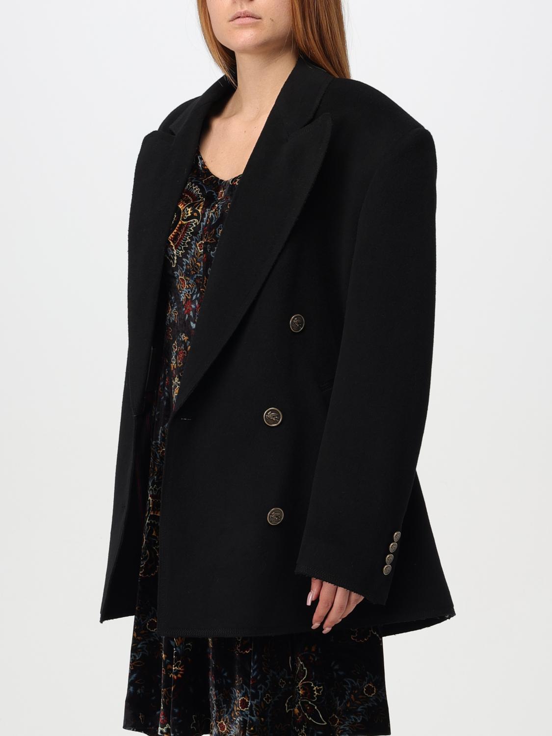 ETRO COAT: Coat woman Etro, Black - Img 4