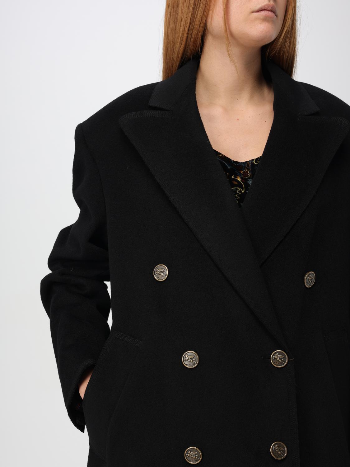 ETRO COAT: Coat woman Etro, Black - Img 5