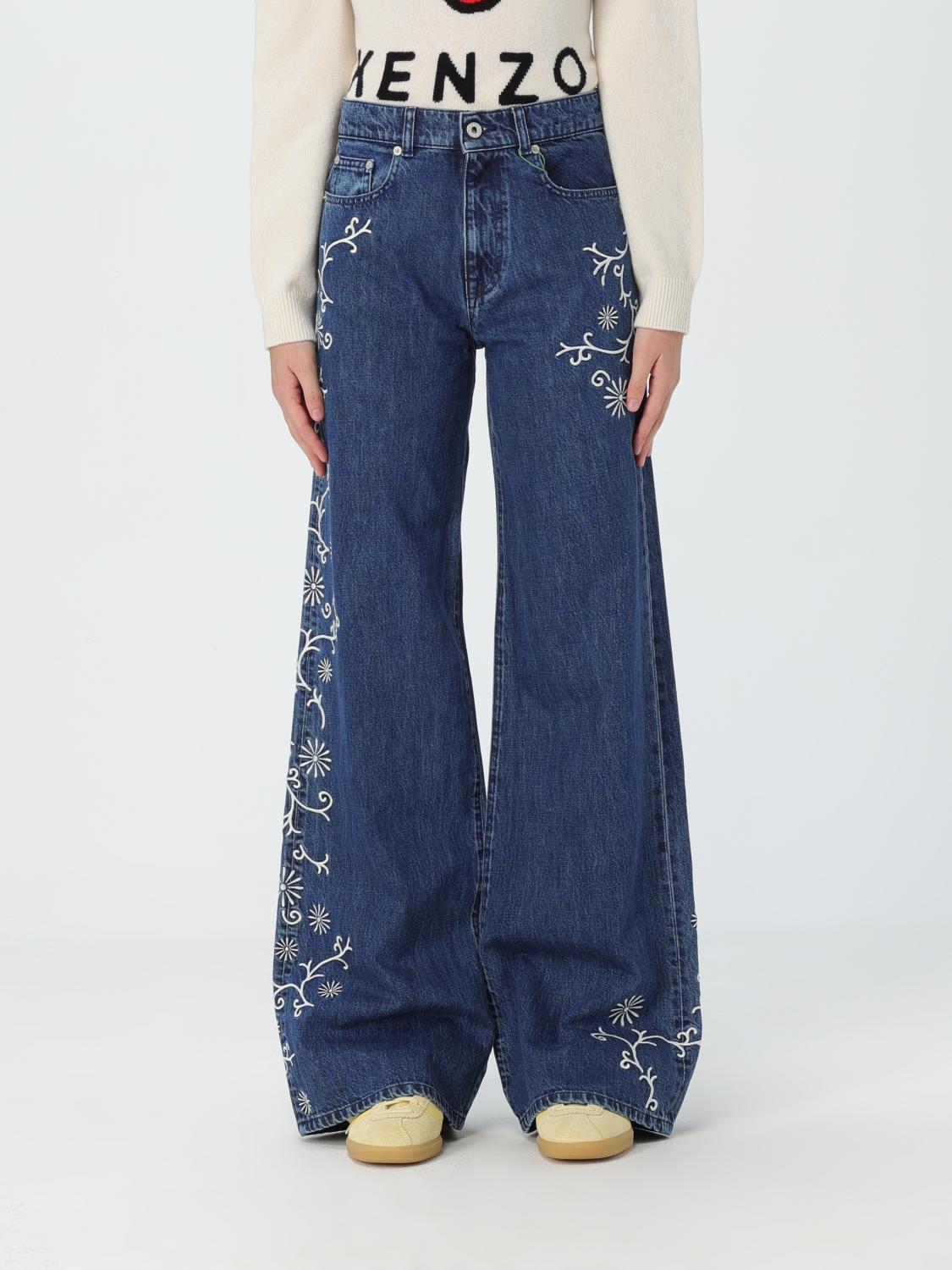 Giglio Jeans Kenzo in denim con ricami