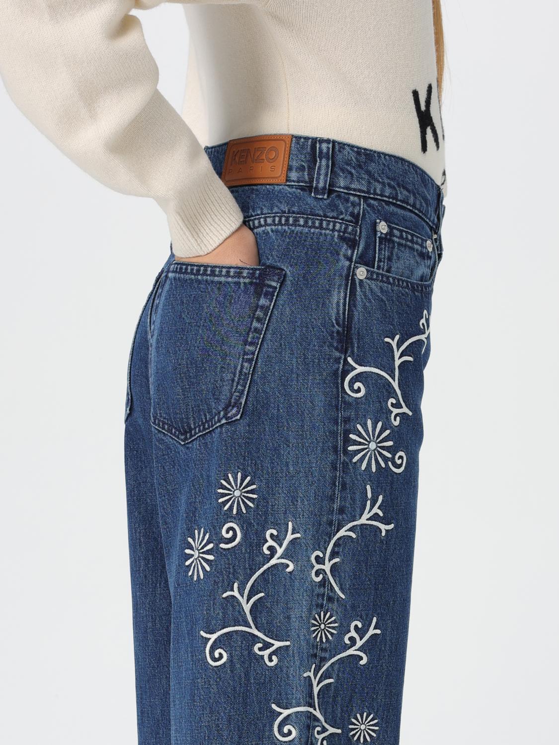 Kenzo Jeans woman - Blue | FE62DP2176Y3 | GIGLIO.COM