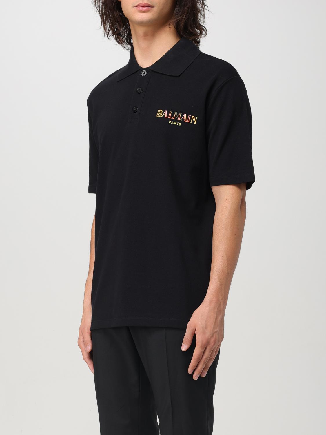 BALMAIN POLO SHIRT: Polo shirt men Balmain, Black - Img 3