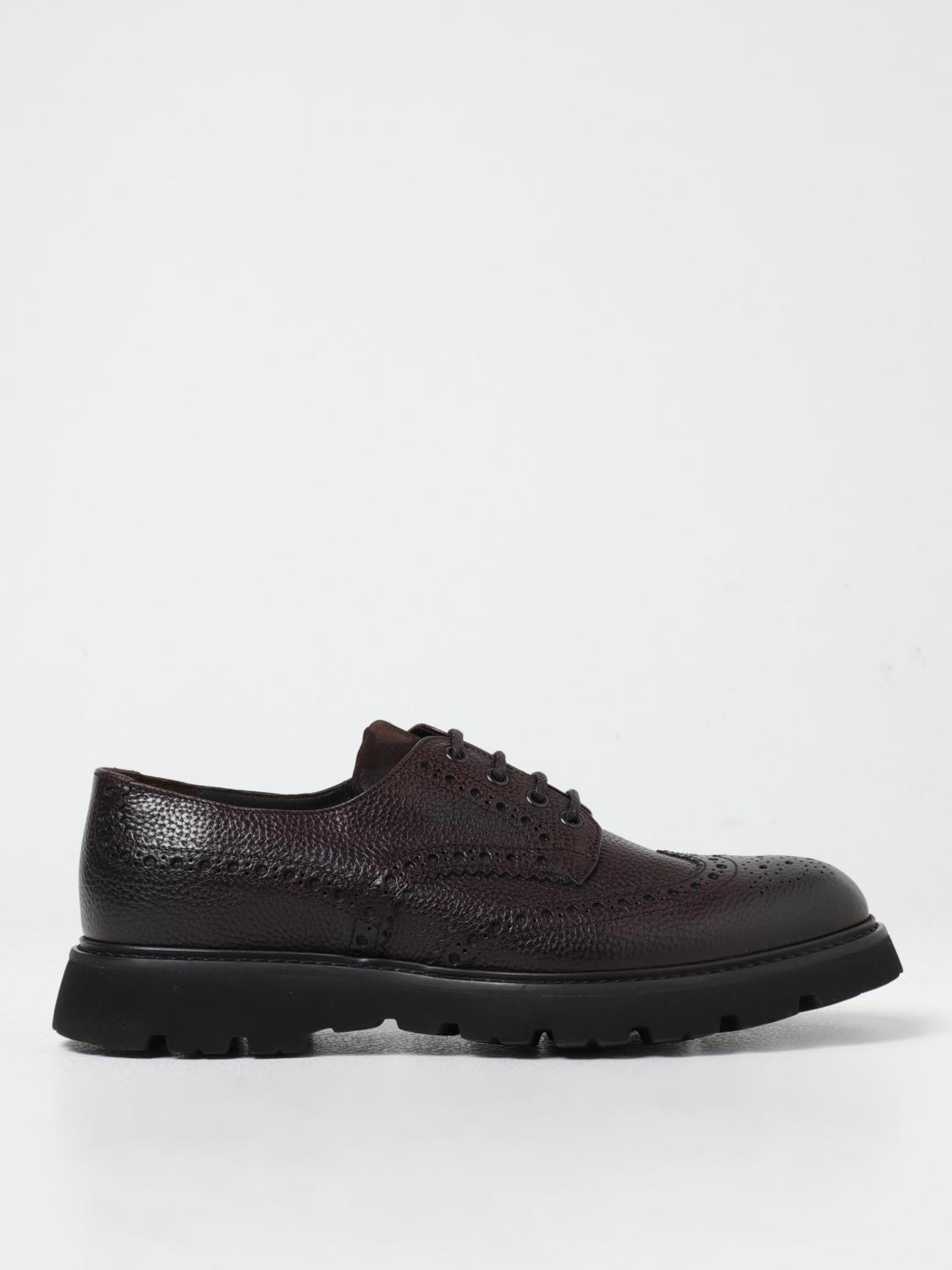 DOUCAL'S SCARPE STRINGATE: Derby Doucal's in pelle a grana con motivo brogue , Marrone - Img 1