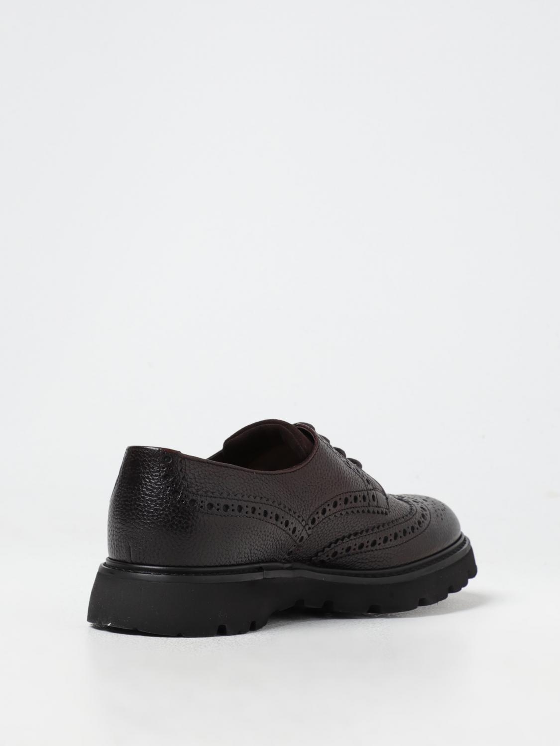 DOUCAL'S SCARPE STRINGATE: Derby Doucal's in pelle a grana con motivo brogue , Marrone - Img 3