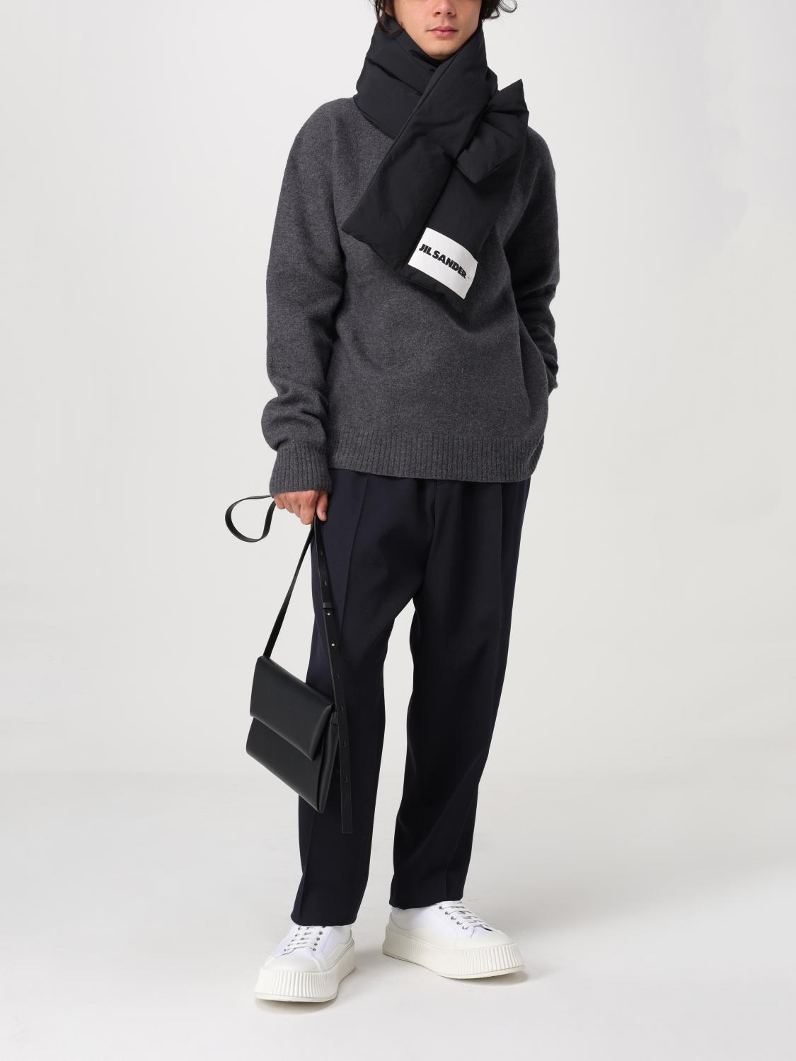 JIL SANDER SCHAL: Schal herren Jil Sander, Schwarz - Img 4