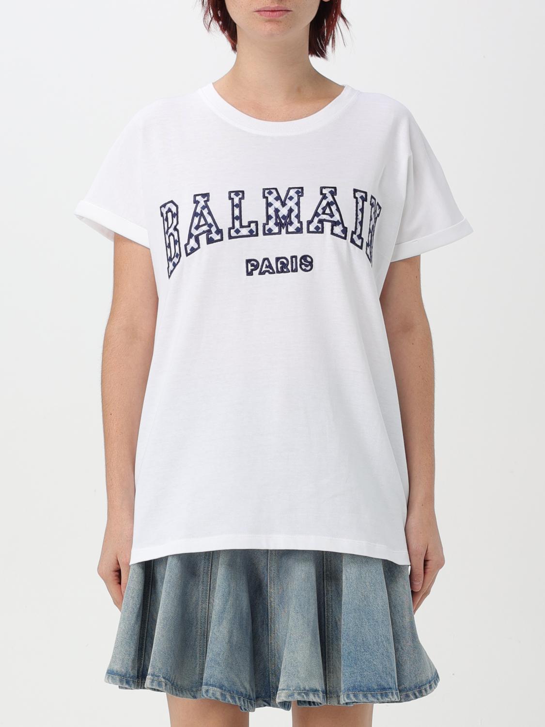 Giglio T-shirt Balmain in cotone con stampa logo